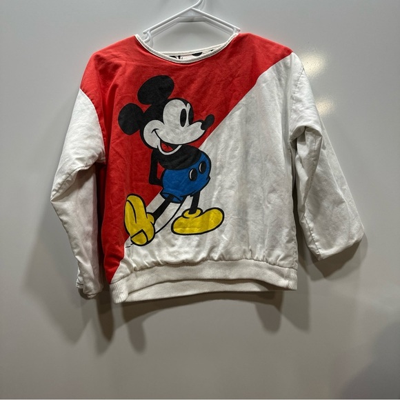 Vintage 80’s Mickey Mouse Reversible Print Sweatshirt No‎ Size Disney Made - Picture 1 of 16
